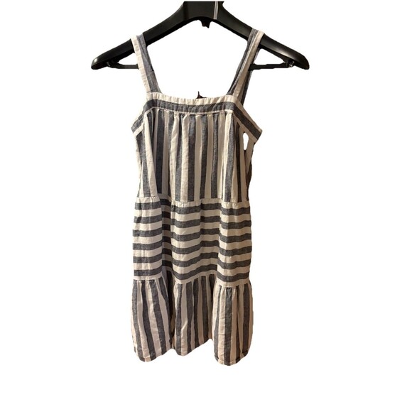 LOFT Dresses & Skirts - Loft Outlet Striped White And Blue Coastal Tank Dress